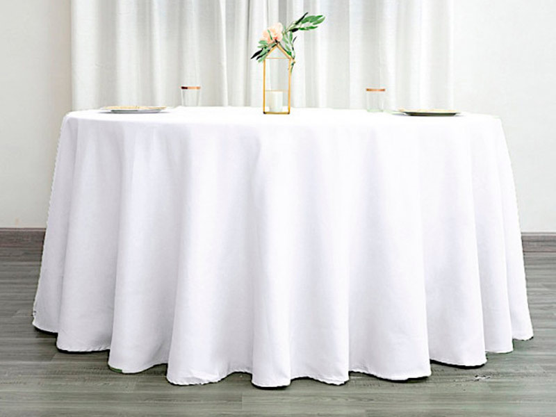 Скатерть круглая 3м белая