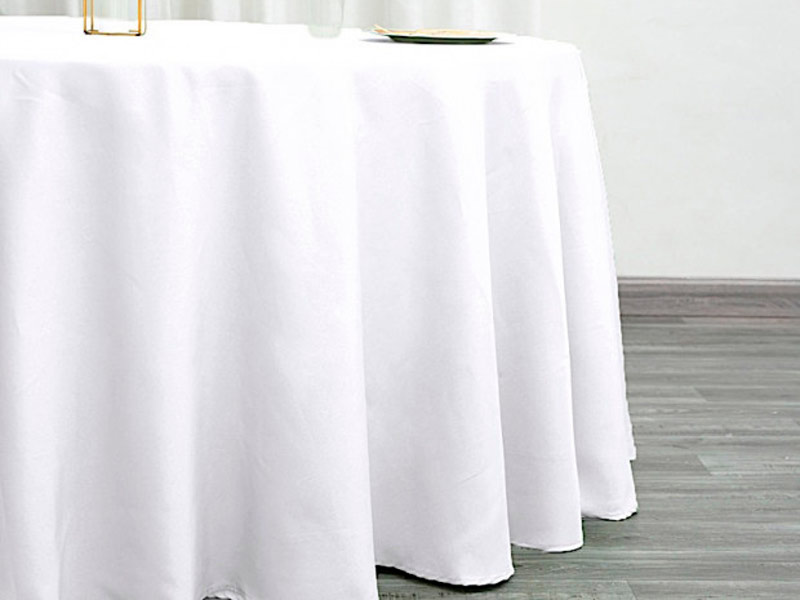 Скатерть круглая 3м белая