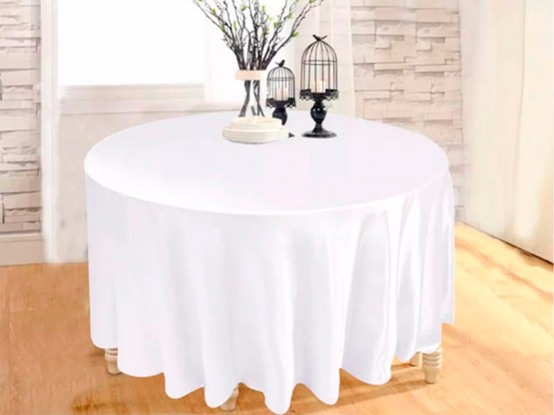 Скатерть круглая 3м белая