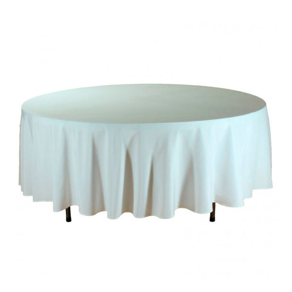 Скатерть круглая 3м белая