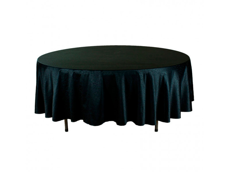 Скатерть круглая 3м черная «Жаккард»