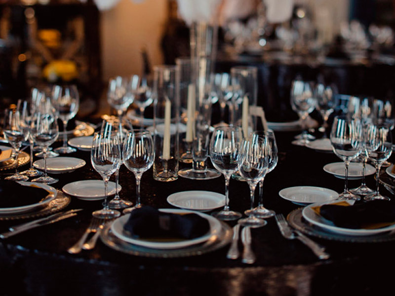 Скатерть круглая 3м черная «Жаккард»