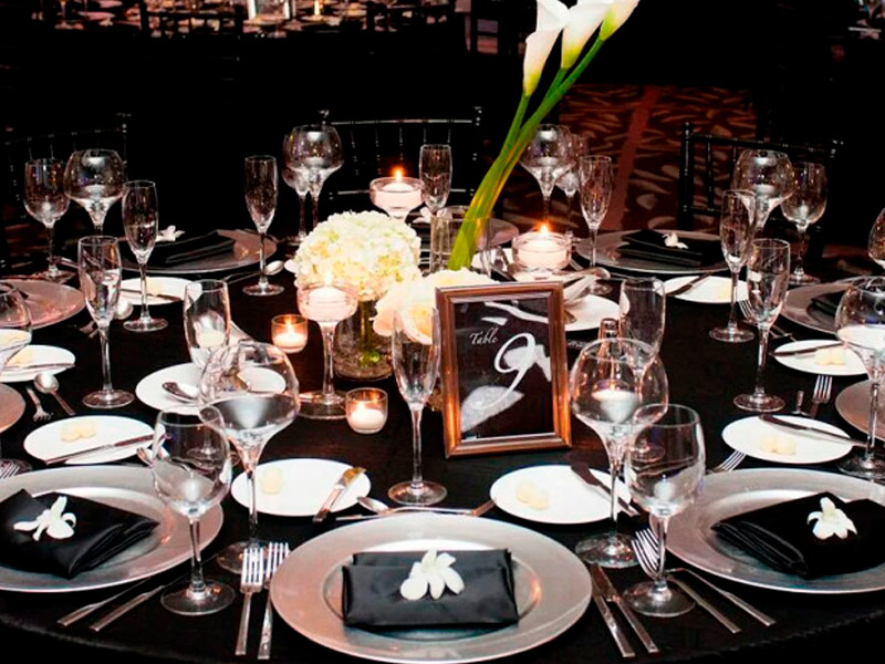 Скатерть круглая 3м черная «Жаккард»