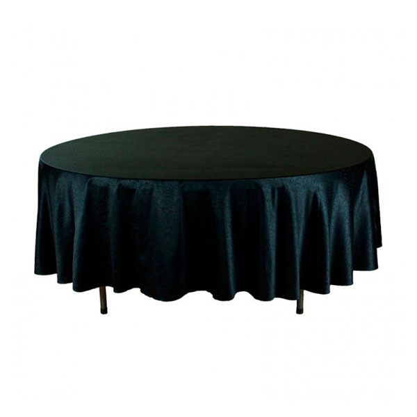 Скатерть круглая 3м черная «Жаккард»