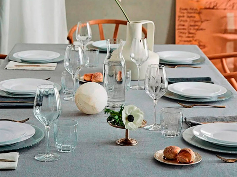 Скатерть прямоугольная серая