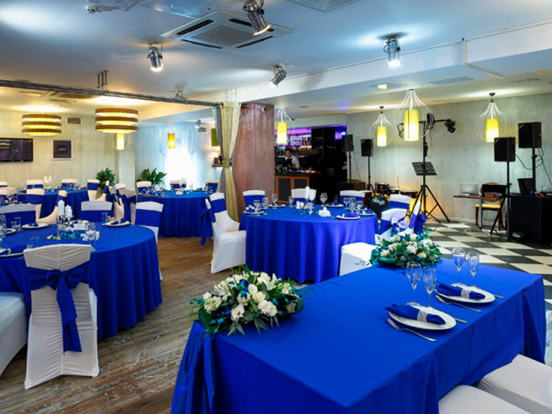 Скатерть прямоугольная синяя