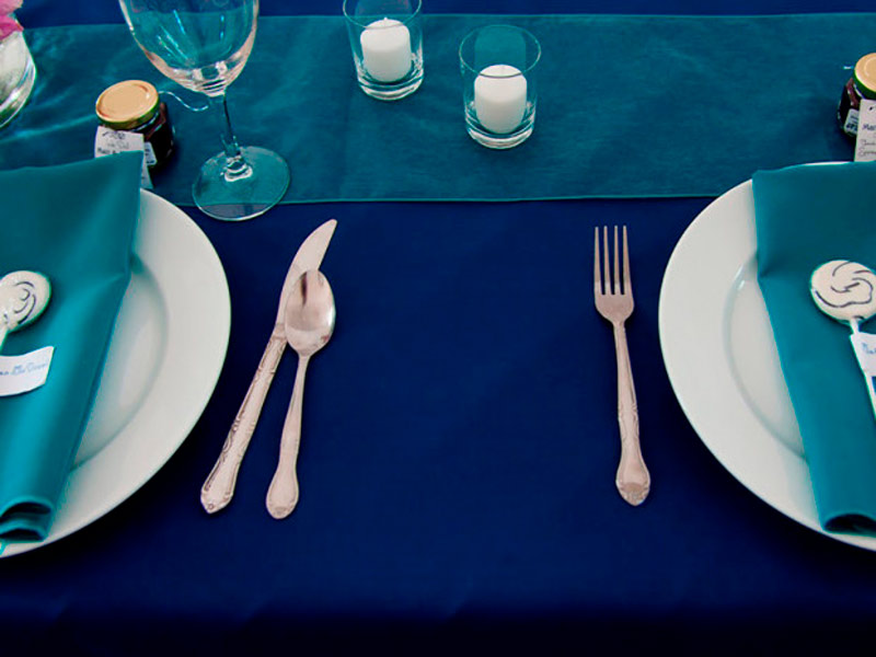 Скатерть прямоугольная синяя