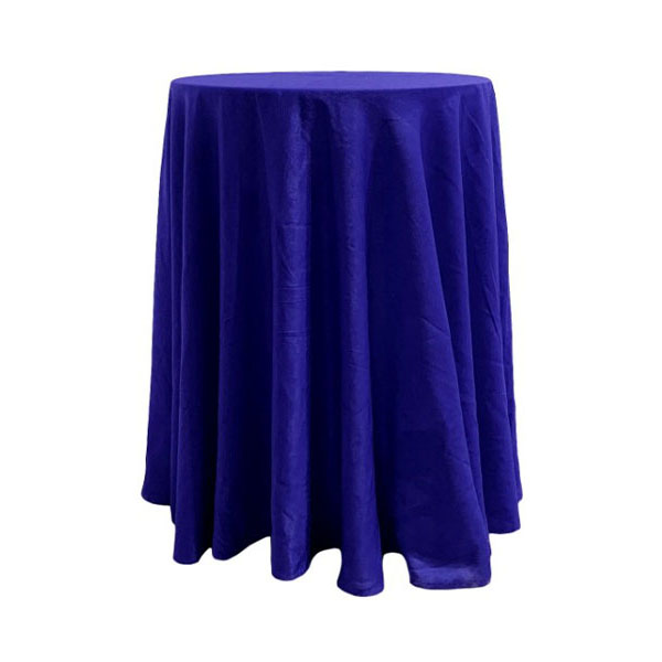 Скатерть синяя круглая для коктейльного стола