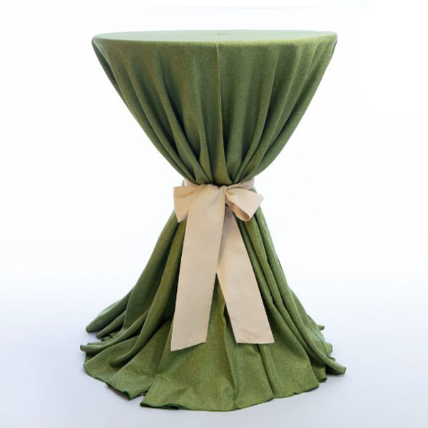 Скатерть круглая зелёная для коктейльного стола