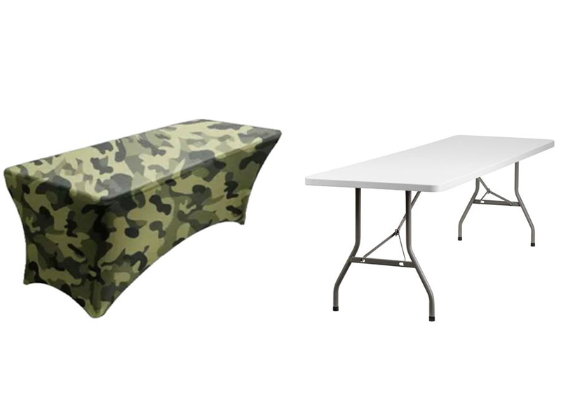 Стрейч скатерть для прямоугольного стола армейская
