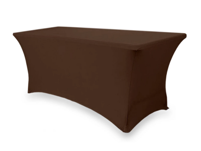 Стрейч скатерть для прямоугольного стола коричневая
