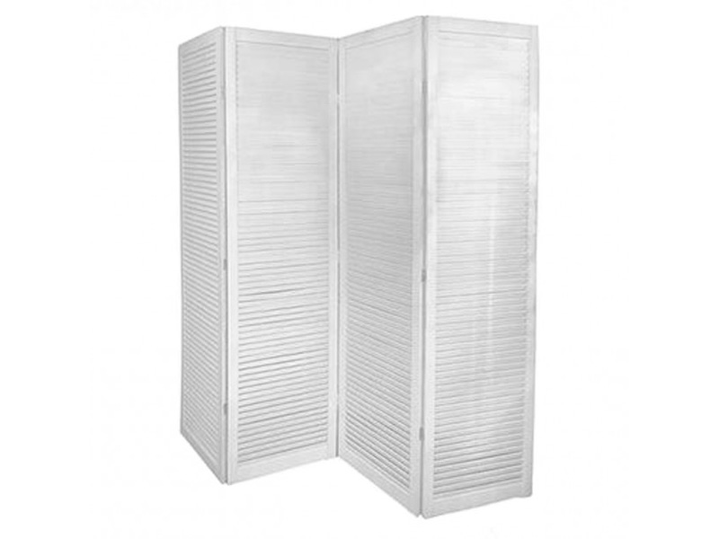 Складная ширма белая