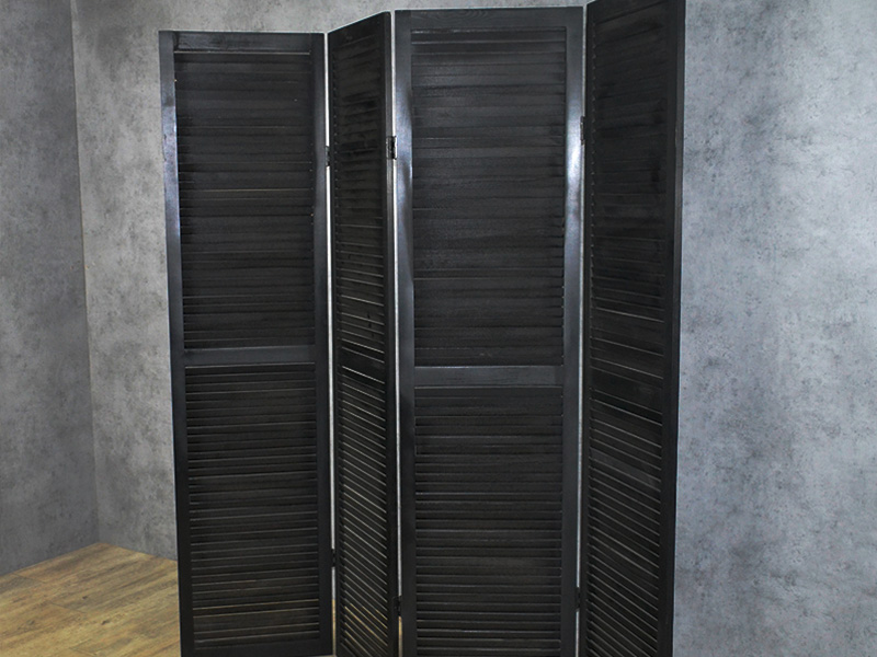 Складная ширма чёрная