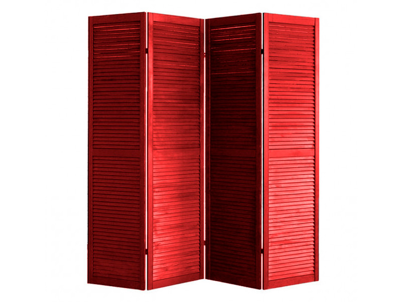 Складная ширма красная