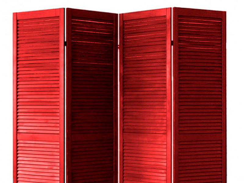 Складная ширма красная