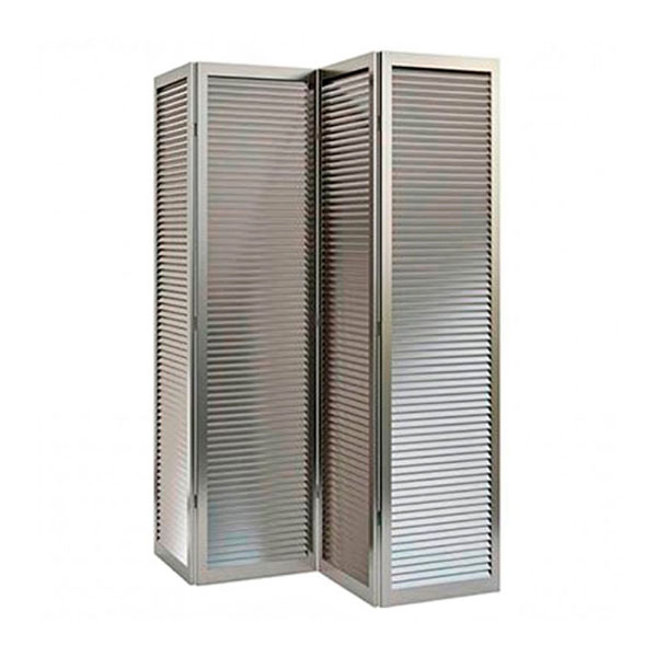 Складная ширма серебряная