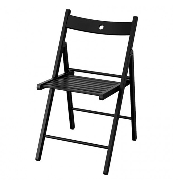 Складной стул Терье чёрный
