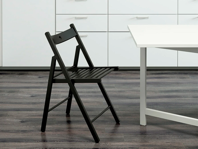 Складной стул Терье чёрный
