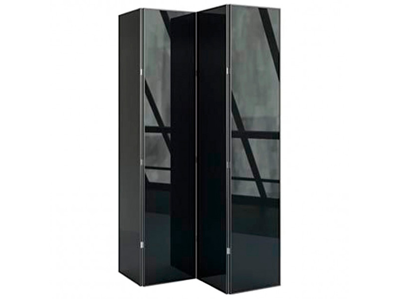 Стеклянная ширма чёрная