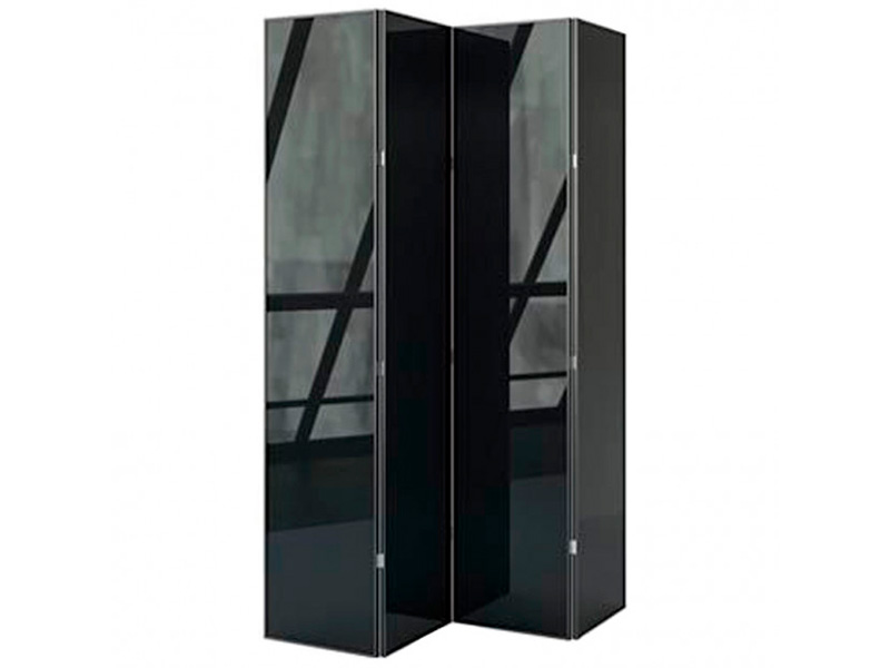 Стеклянная ширма чёрная