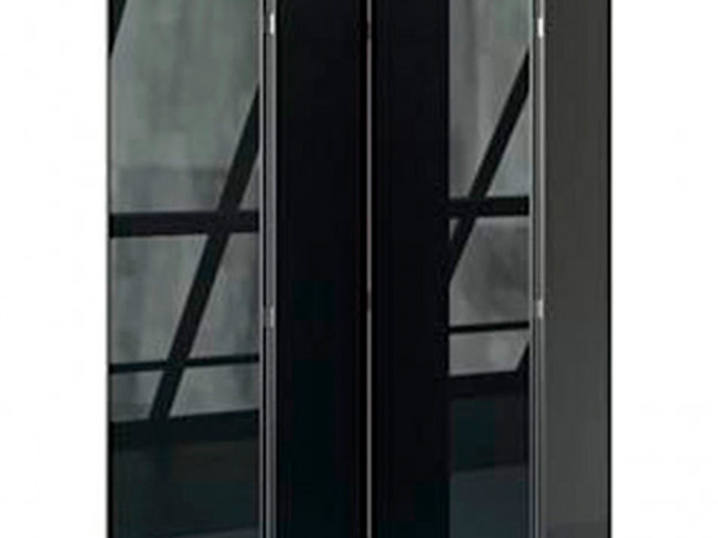 Стеклянная ширма чёрная