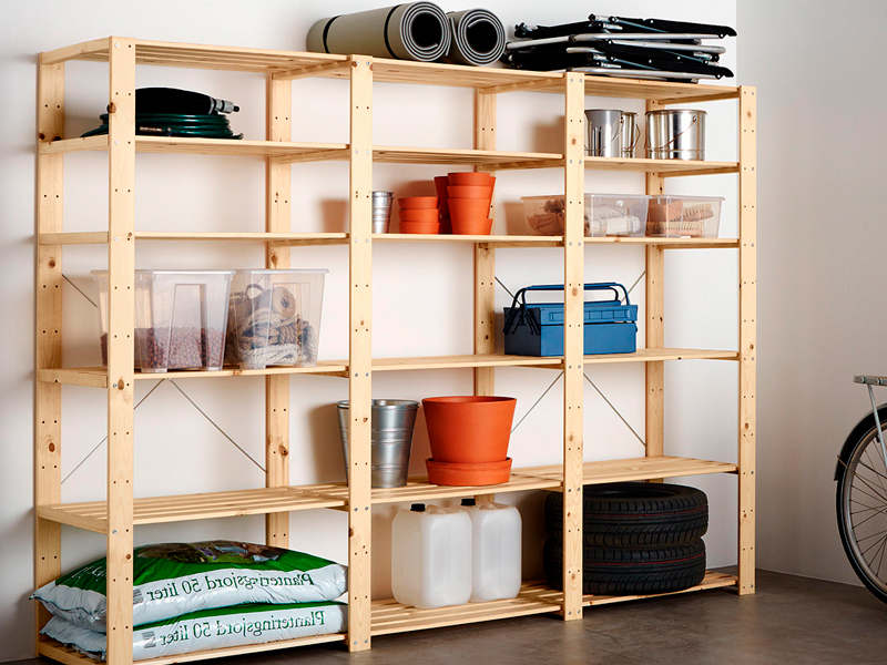 Стеллаж деревянный