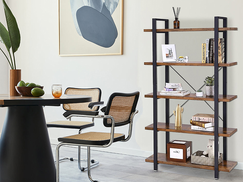 Стеллаж Loft c 5 полками темное дерево