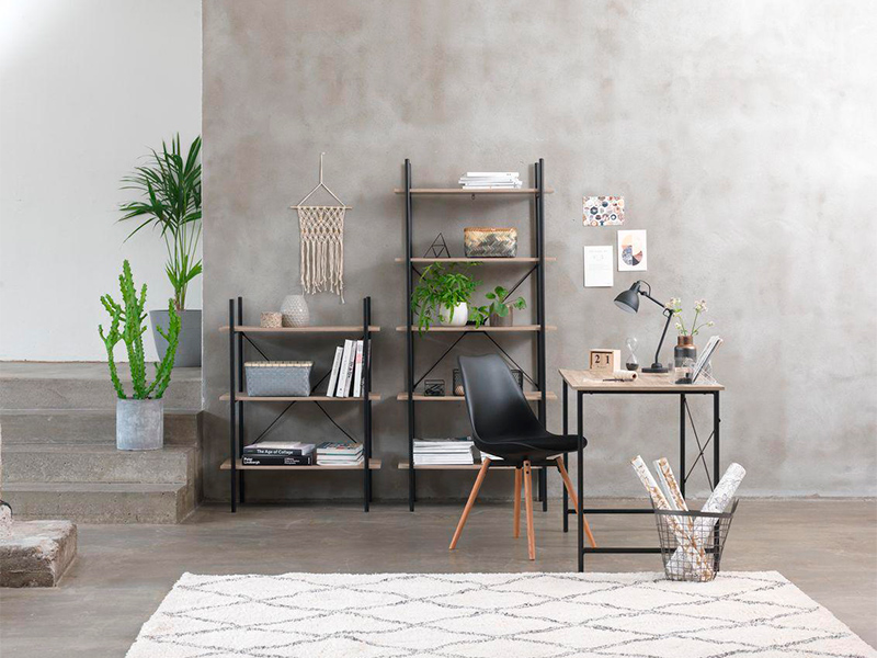 Стеллаж Loft c 5 полками бежевый