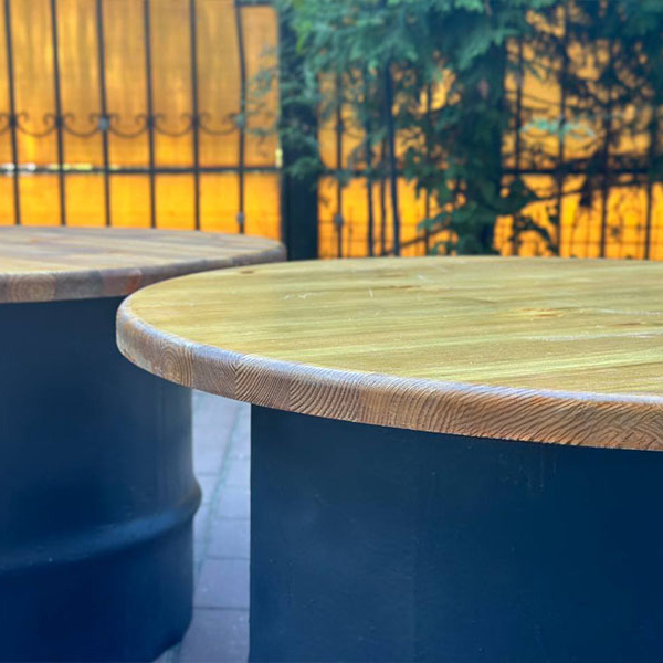 Стол бочка Журнальный черный