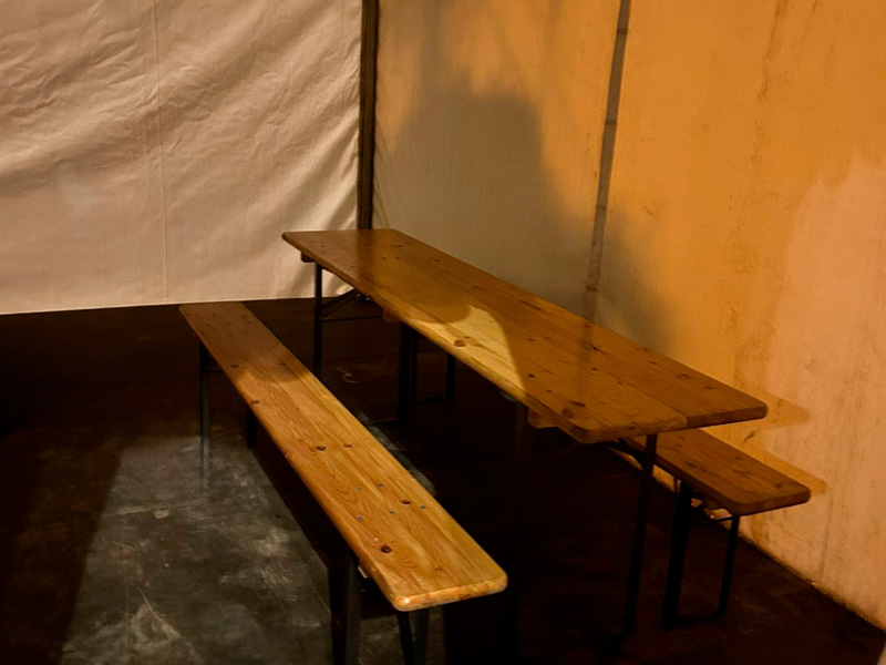 Деревянный стол с лавками (Пивной набор)