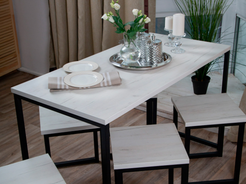 Стол лофт белый