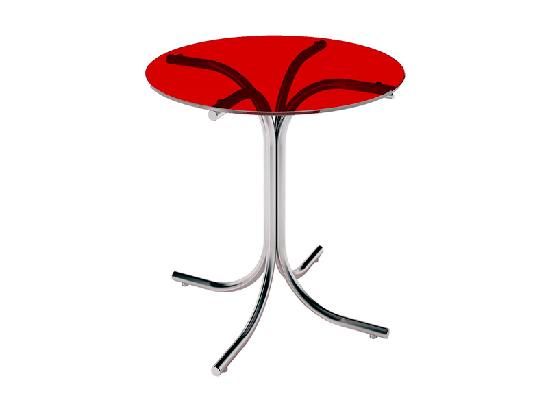 Стол Rozana прозрачный красный