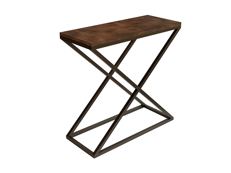 Прямоугольный стол X-loft деревянный с черными ножками