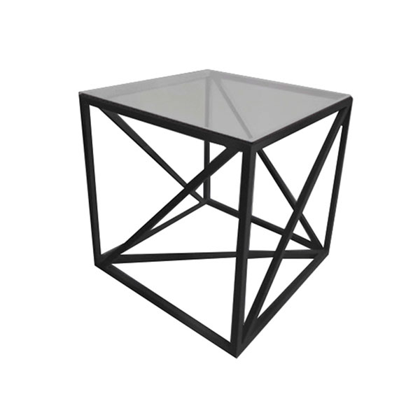 Журнальный стол Loft со стеклом чёрный