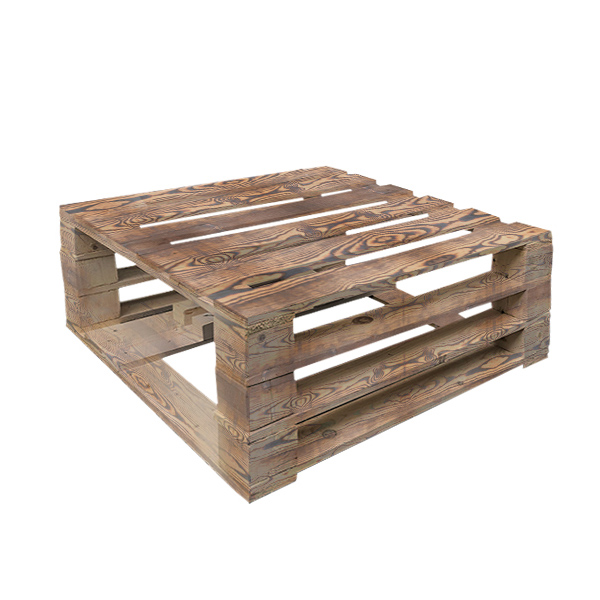 Стол паллетный журнальный обожжённый