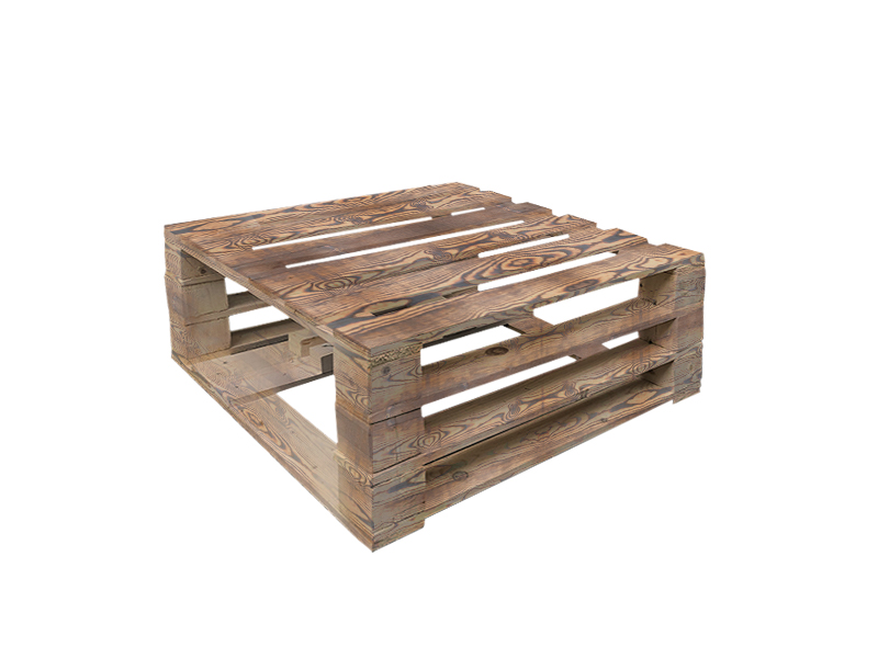 Стол паллетный журнальный обожжённый