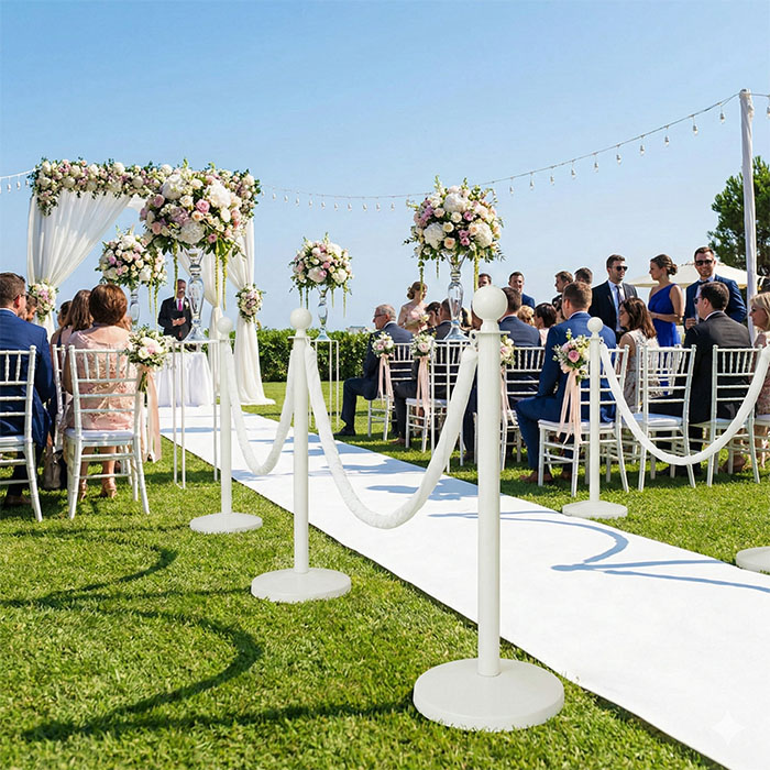 Столбики ограждения белые