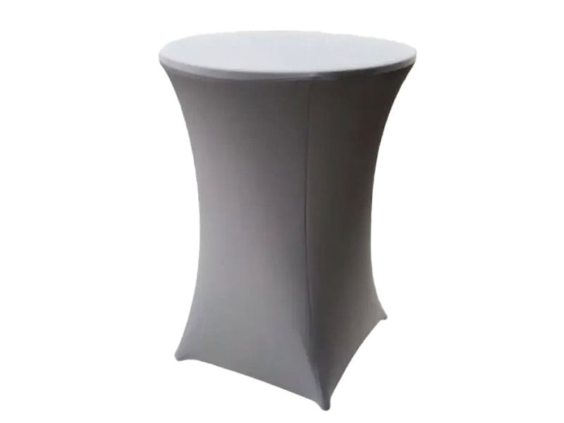 Стрейч скатерть d78 для коктейльного стола серая