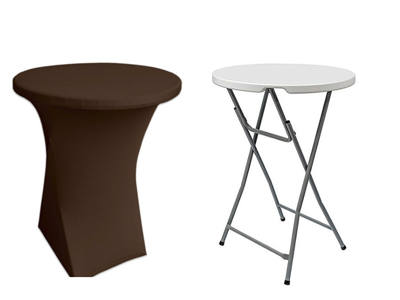 Стрейч чехол d78 для коктейльного стола шоколадный