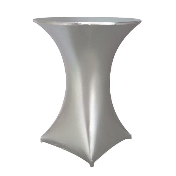 Стрейч чехол d78 для коктейльного стола серебряная