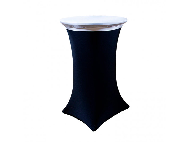 Стрейч наперон «Шапочка» для коктейльного стола белый