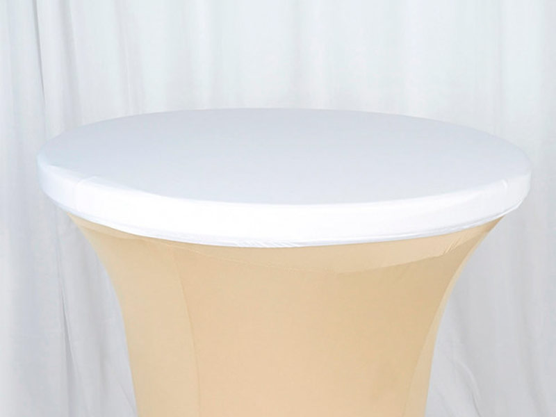 Стрейч наперон «Шапочка» для коктейльного стола белый