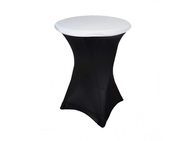 Стрейч наперон «Шапочка» для коктейльного стола белый