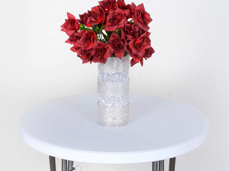 Стрейч наперон «Шапочка» для коктейльного стола белый