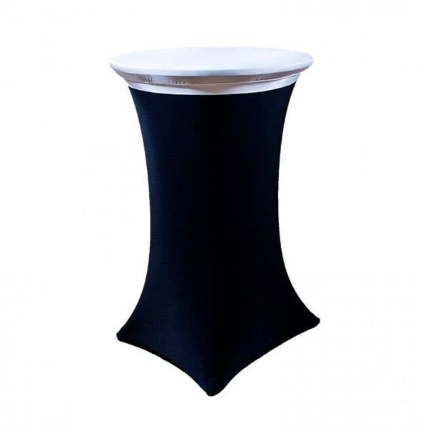 Стрейч наперон «Шапочка» для коктейльного стола белый