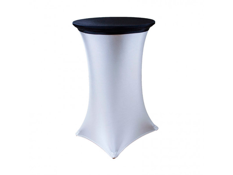 Стрейч наперон «Шапочка» для коктейльного стола черный