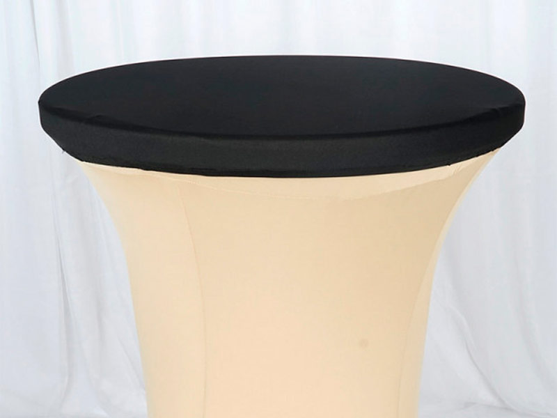 Стрейч наперон «Шапочка» для коктейльного стола черный