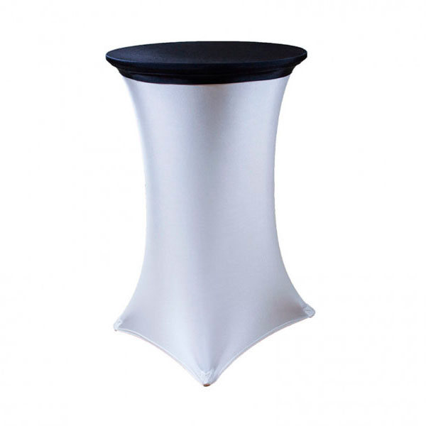 Стрейч наперон «Шапочка» для коктейльного стола черный