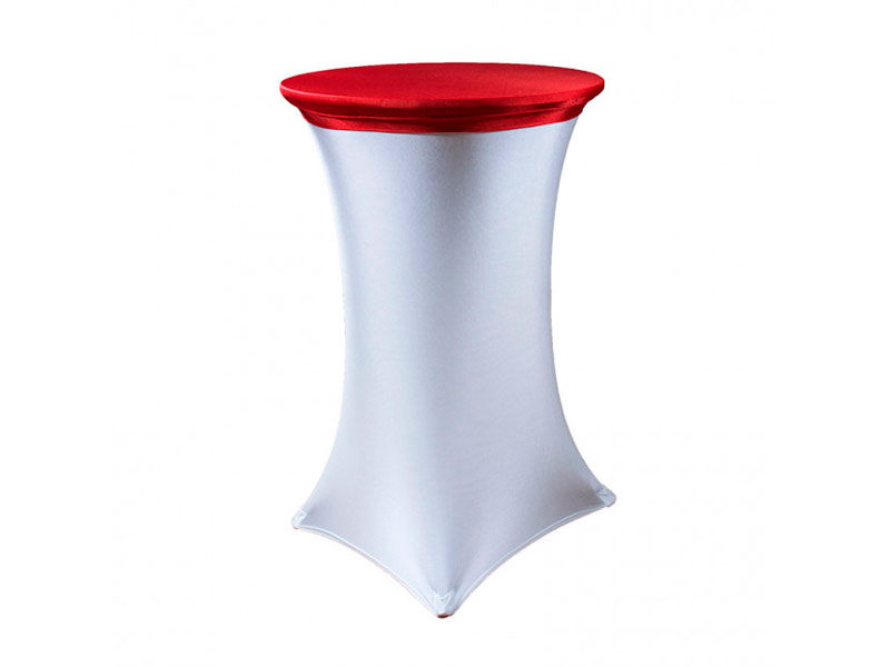 Стрейч наперон «Шапочка» для коктейльного стола красный