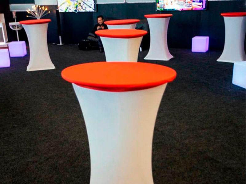 Стрейч наперон «Шапочка» для коктейльного стола красный